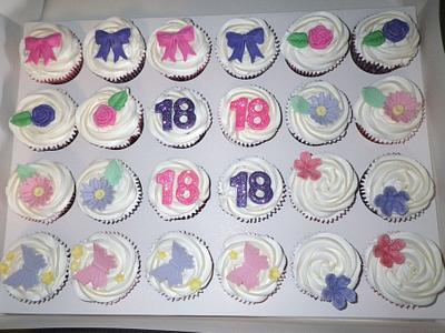 Girly 18th Cupcakes - Cake by Sarah