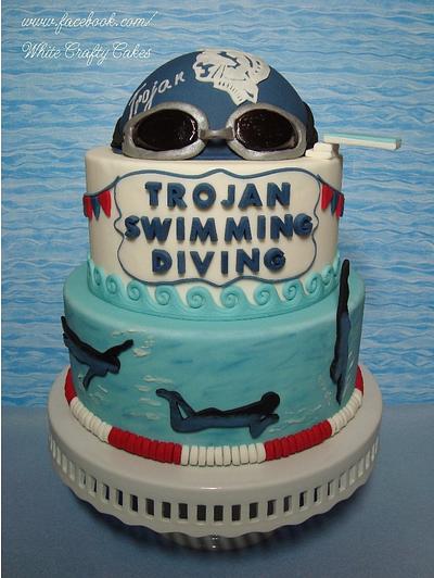 Swim Team Cake - Cake by Toni (White Crafty Cakes)
