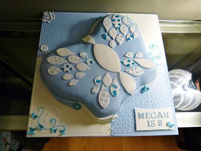 Blue Butterfly Cake - Cake by Angel Cake Design