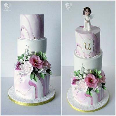 Elegant Baptism Cake - Cake by Antonia Lazarova