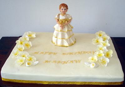 1st birthday cake for a little girl - Cake by Laly Mookken's Cakes