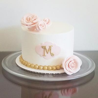 Pink and Gold Birthday Cake - Cake by Gearhartcakes