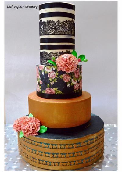 Vintage and couture - Cake by Bake your dreamz by Malvika