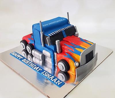 Transformers truck 3D cake - Cake by Sweet Mantra Homemade Customized Cakes Pune