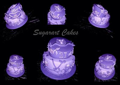 Purple Owls - Cake by Sugarart Cakes