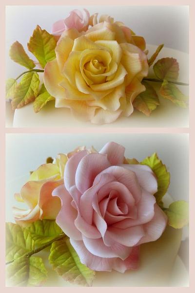 Sugar roses - Cake by Janice Baybutt