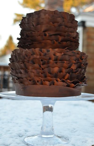 Chocolate Ruffle Cake - Cake by Elisabeth Palatiello