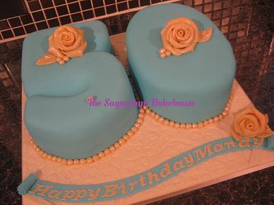 Blue 50 Cake - Cake by Sam Harrison