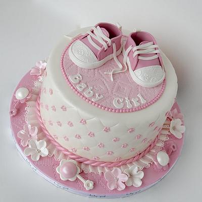 Baby Girl Booties Cake - Cake by Tatyana