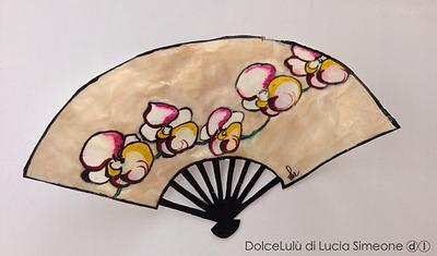 Fan. Painted wafer paper di DolceLulù di Lucia Simeone ⓓⓛ  - Cake by Lucia Simeone