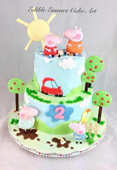 Peppa Pig Cake - Cake by Edible Essence Cake Art