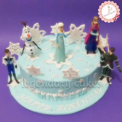 Frozen theme cake - Cake by LegendaryCakes