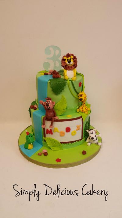 Jungle themed - Cake by Simply Delicious Cakery