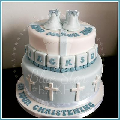 Christening Cake - Cake by Shelley BlueStarBakes