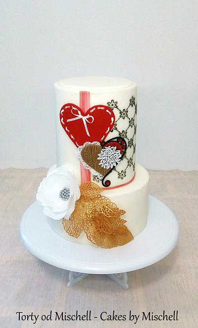 Valentines wedding cake - Cake by Mischell