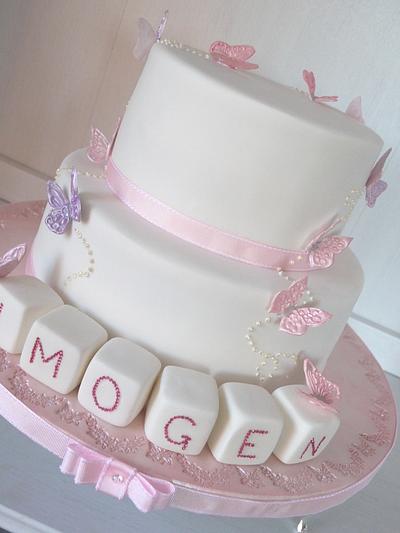 Imogen Naming Ceremony Cake - Cake by Scrummy Mummy's Cakes