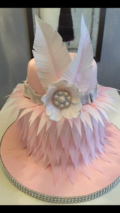 Elegant wafer paper cake - Cake by Sarah Leftley (Sarah's cakes)