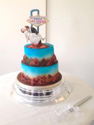 Valley of Fire - Vegas Wedding - Cake by Claire Lawrence