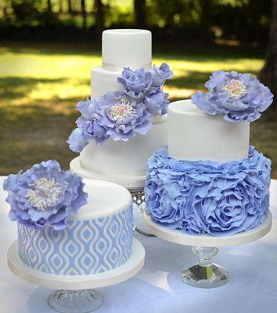Purple Peony Bridal Shower Cakes - Cake by Elisabeth Palatiello