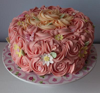 buttercream rose swirl - Cake by Any Excuse for Cake