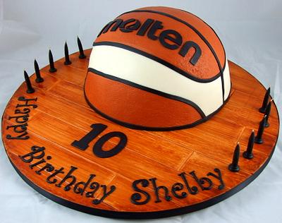Molten Basketball - Cake by Lisa-Jane Fudge
