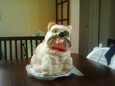 Carved Bulldog Cake - Cake by dledizzy