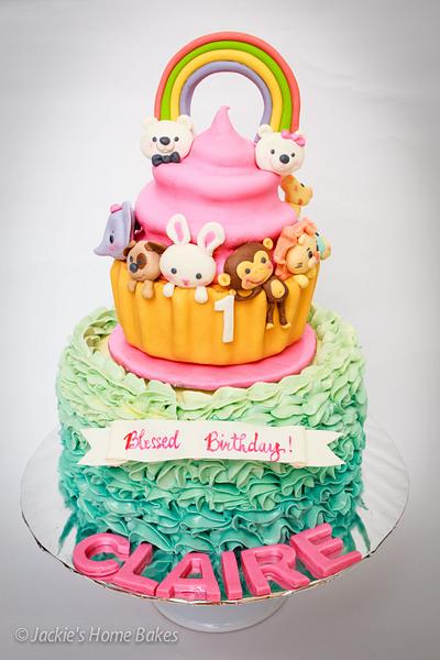 Cupcake-inspired Noah's Ark cake - Cake by JackiesHomeBakes