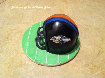 Ravens Helmet Cake - Cake by SignatureCake