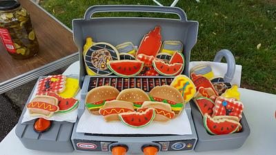Cookout BBQ Cookies - Cake by Anshalica Miles -Destiny's Delights Custom Cakes