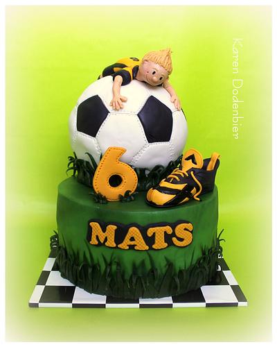Soccer cake! - Cake by Karen Dodenbier