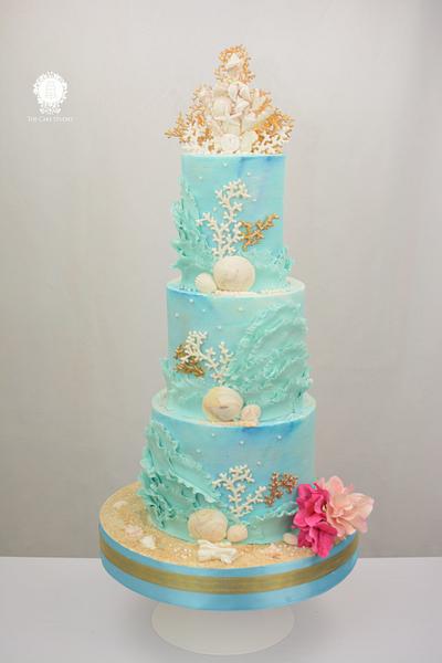 Beach Themed Cake - Cake by Sugarpixy