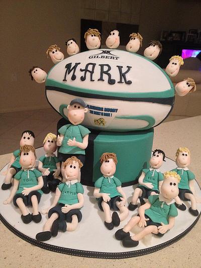 Rugby ball cake - best coach  - Cake by Dis Sweet Delights