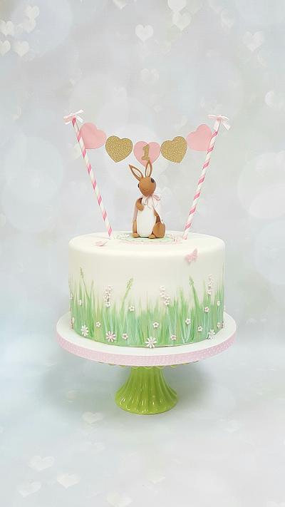 Rabbit 1st birthday cake  - Cake by Vanilla Iced 