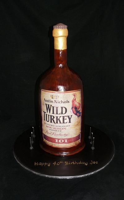 3d wild turkey bottle - Cake by Sue Ghabach
