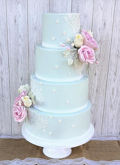 Lace wedding cake - Cake by Nerea's dreamy Cakes