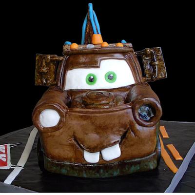 3D Tow Mater Cars Cake - Cake by Katie Goodpasture
