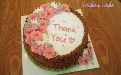flower basket cake - Cake by fantasticake by mihyun