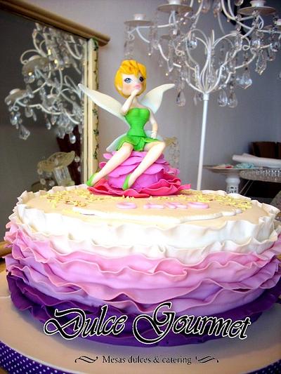 Tinkerbell with ombre frills  - Cake by Silvia Caballero