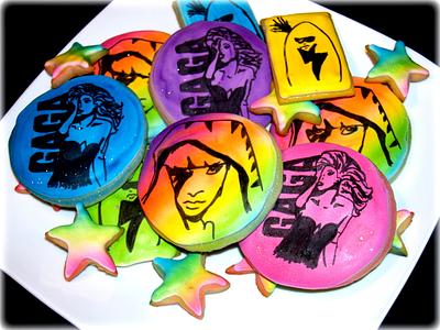 Lady Gaga Cookies - Cake by BeckysSweets