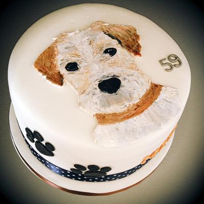 Jessie - Hand painted dog - Cake by Dasa