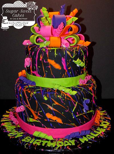 Paint Splatter - Cake by Sugar Sweet Cakes