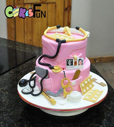 Nurses Graduation Cake - Cake by Cakes For Fun