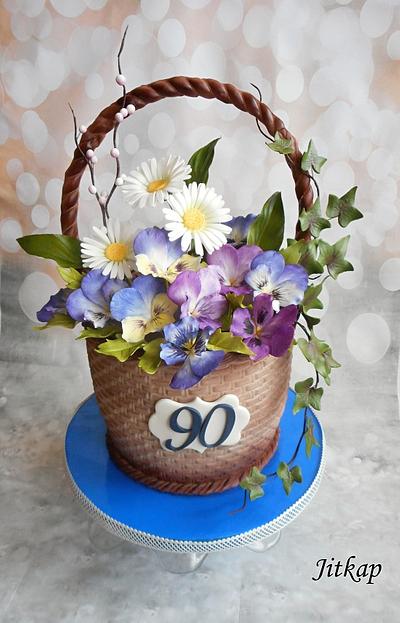 Flower basket - Cake by Jitkap