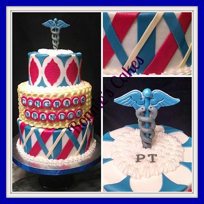 KU graduation cake - Cake by Rosalynne Rogers