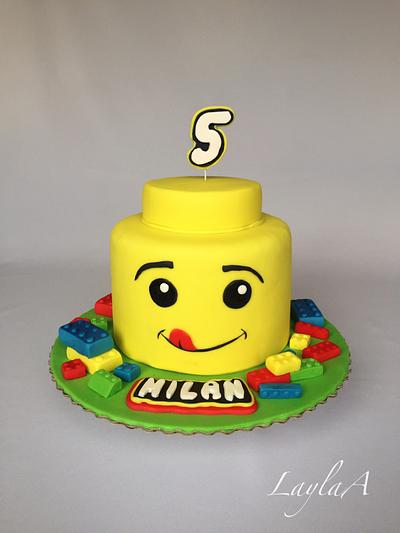 Lego head - Cake by Layla A