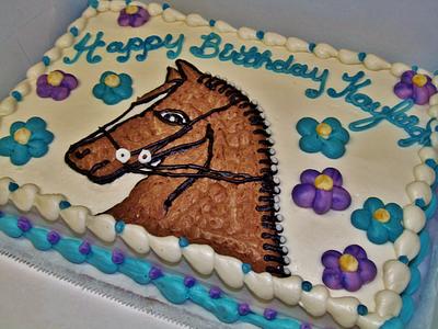 Horse birthday cake buttercream - Cake by Nancys Fancys Cakes & Catering (Nancy Goolsby)