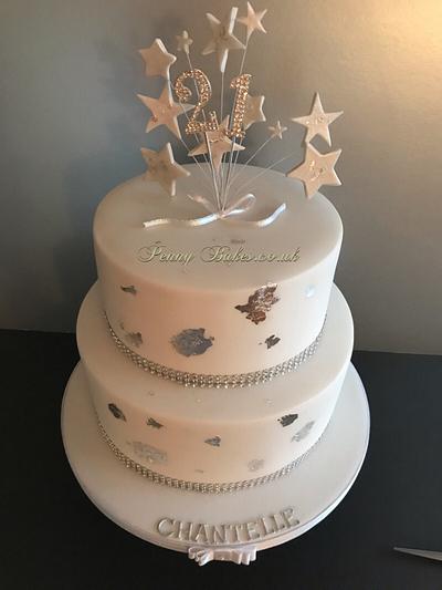 Sparkling 21st Birthday cake - Cake by Popsue