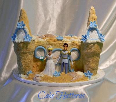 Cinderella Sand Castle Cake for a beach wedding - Cake by Donna Tokazowski- Cake Hatteras, Martinsburg WV