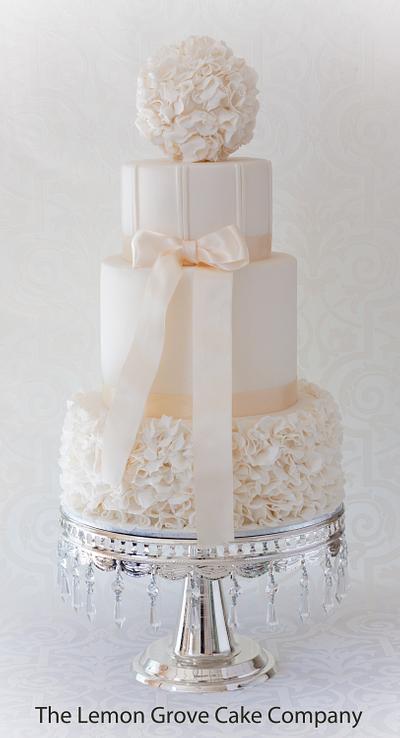 Ruffle Wedding Cake - Cake by The Lemon Grove Cake Company