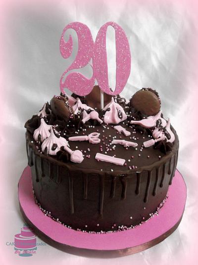 Birthday drip cake - Cake by CakesByPaula